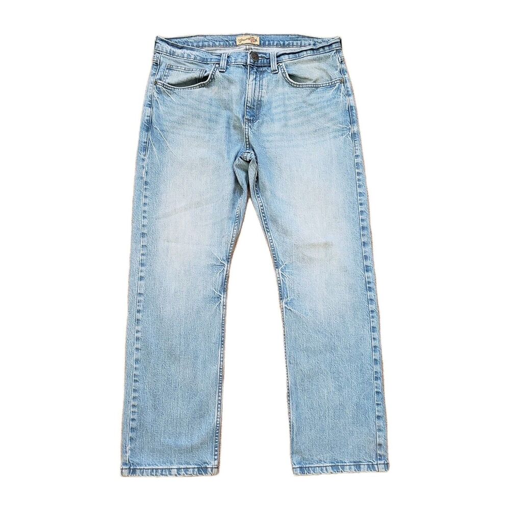 Wrangler 20x No. 44 Slim Straight Size 36x29 Mens Light Wash Denim Jeans Cowboy